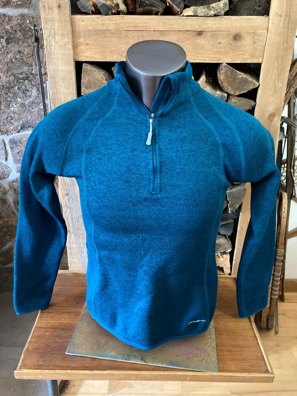 women's medium M Eddie Bauer 1/4 quarter zip pullover fleece long sleeve jacket